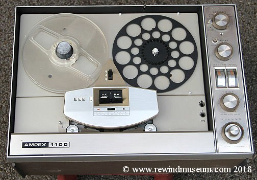 Ampex 1100 reel to reel audio tape recorder.