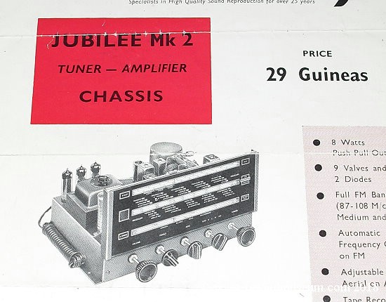 Armstrong Jubilee Mk 2 valve tuner amplifier