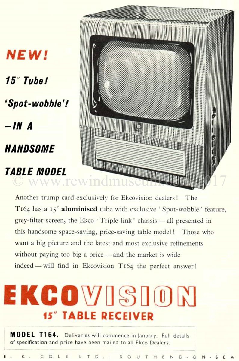 1951. Ekcovision Model T164 advert
