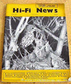 Hi Fi News magazine. April 1958