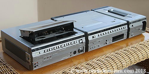 JVC HR-2200 EK portable VCR and tuner.