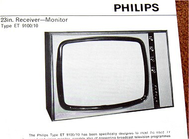 Philips black and white TV et9100.