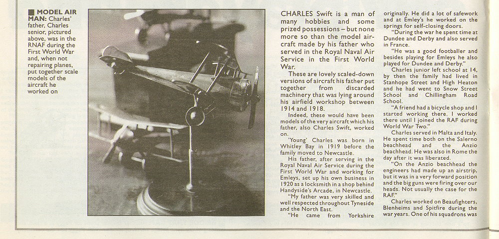 The Charles Swift Model Aircraft.