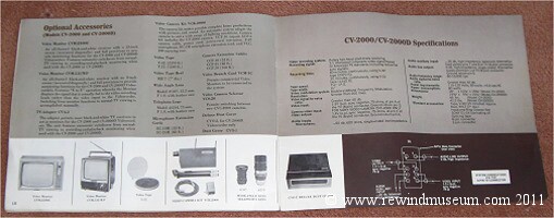 Sony CV-2000 and 2000D Manual