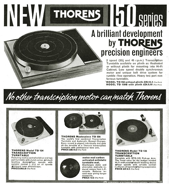 Thorens TD 150 Mk1 advert.