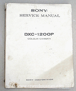 Sony DXC 1200 manual