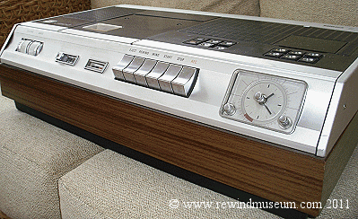 Vintage Philips N1500 video recorder VCR. Museum of old video recorders.  Philips early video history.
