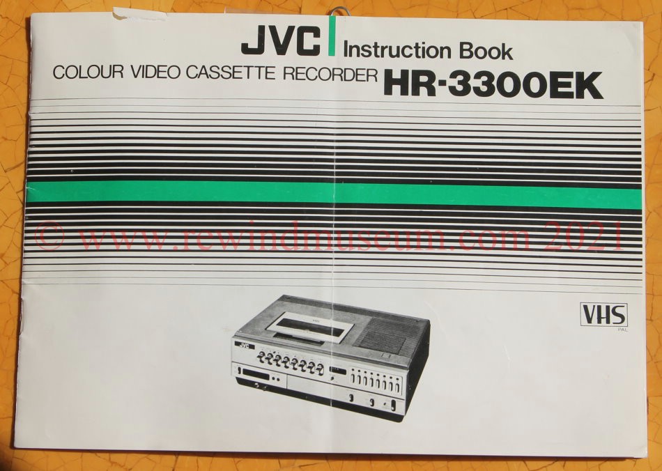 JVC HR-3300 VHS video recorder manual