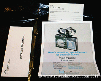Sony SL8200 cassette information.