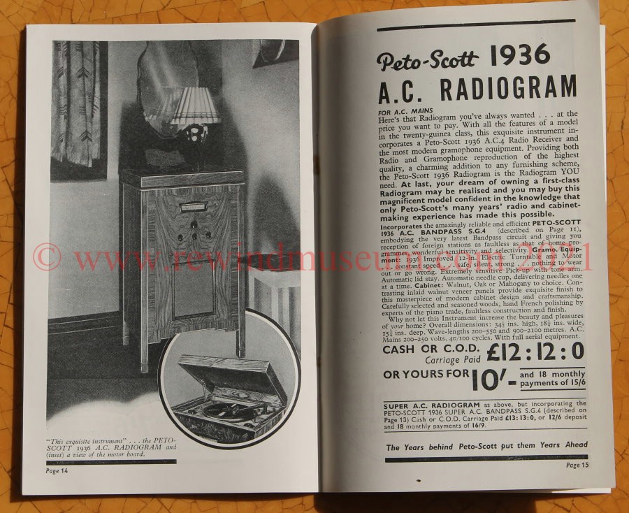 The Peto Scott brochure from 1936