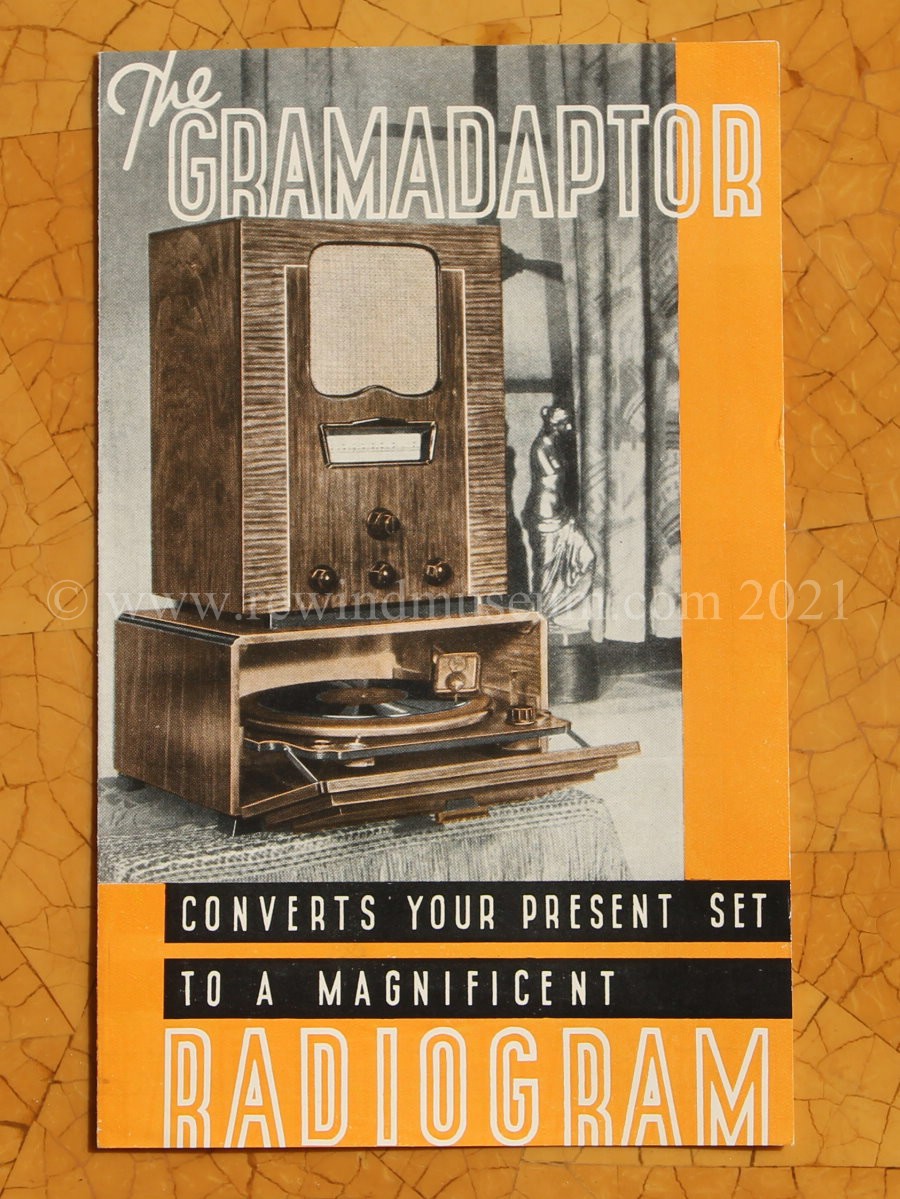 The Peto Scott Gramadapter leaflet from 1936