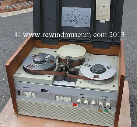 Museum of vintage reel to reel video recorders. Open reel black and white  antique video recorders.