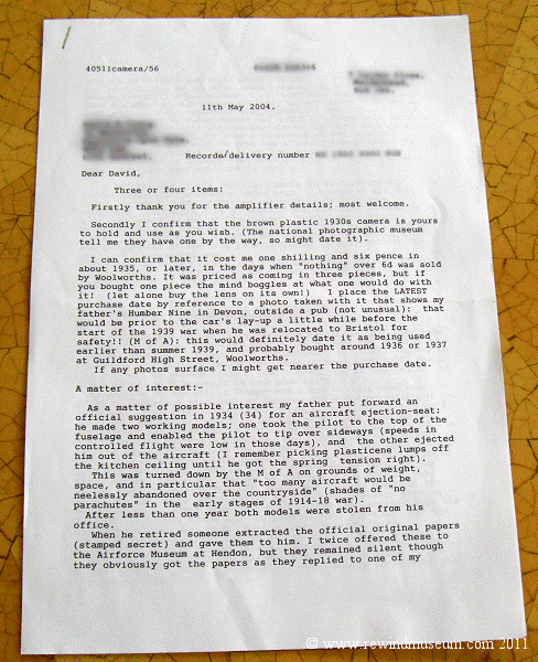 Ejector seats letter