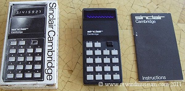 Sinclair Cambridge Calculator.