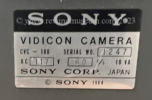 The Sony CVC=100 serial plate