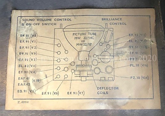 1949. Thorn 941T Television Chassis