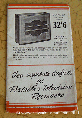 Old Ultra radio leaflet.