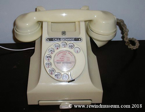 White Bakelite type 300 phone.
