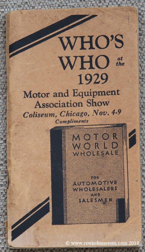 Who's Who. Motor and Equiment show. Coliseum, Chicago, Nov.4-9.