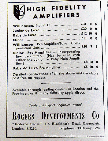 Williamson advert 1952