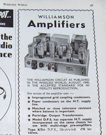 Williamson advert 1952.