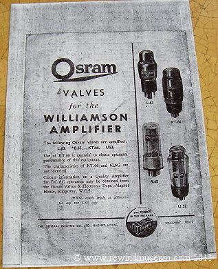 Williamson valves for sale.