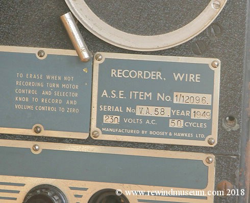 Boosey and Hawkes Wire Recorder